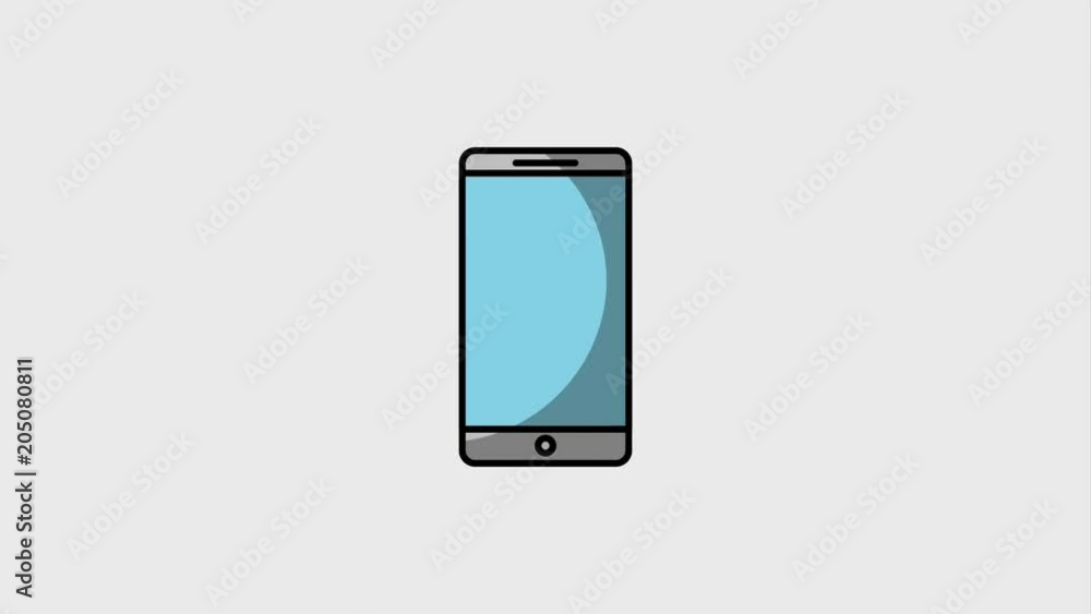 Poster smartphone and document report file animation