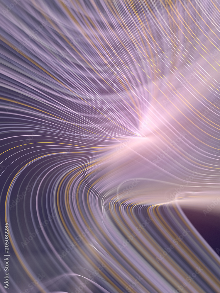 Leinwandbilder digital colored lines abstract background. 3d rendering
