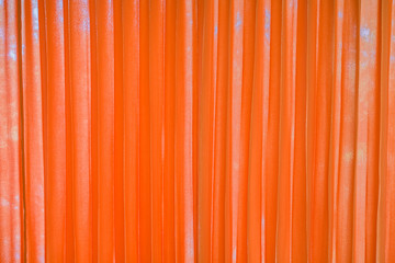 orange color curtain