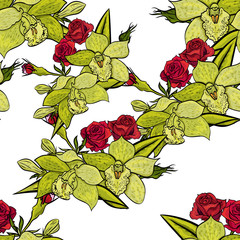 vector seamless flower pattern for cards, textiles, backgrounds