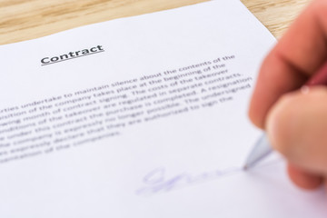 Contract is sealed with signature
