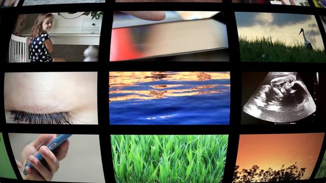 4K Animation of video wall media streaming