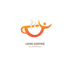 Vector stock logo, abstract cafe, cafeteria and bistro vector template.