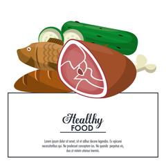 Healthy and delicious food banner with information vector illustration graphic design