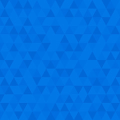 Blue Low Poly Background, Triangular Mosaic Abstract Seamless Pattern