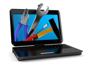 Work tools inside laptop