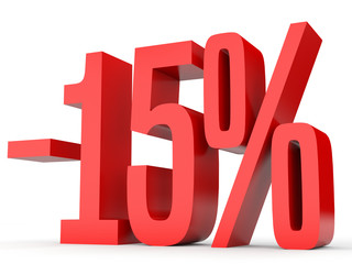 Minus fifteen percent. Discount 15 %.