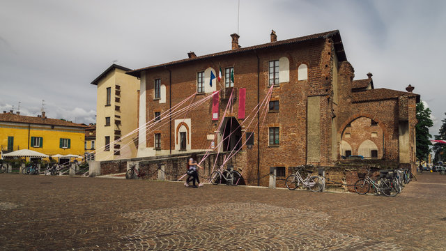 Abbiategrasso Visconti Castle, built in 1382 by Gian Galeazzo Visconti above a pre-existing 13th-century fortification