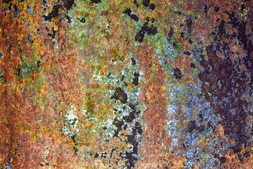 Abstract corroded colorful rusty metal background, rusty metal texture