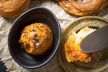 Mangalica Fat Spread with Homemade Bavarian Pretzel