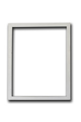 white frame isolated on white background
