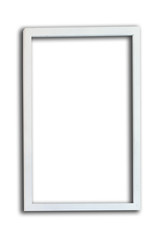 white frame isolated on white background