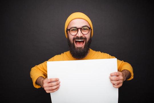 Expressive Guy With Clean Paper Blank