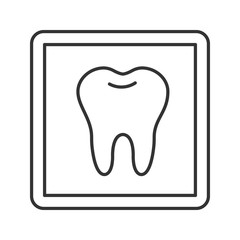 Dental X-ray linear icon