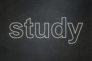 Fototapeta na wymiar Studying concept: text Study on Black chalkboard background