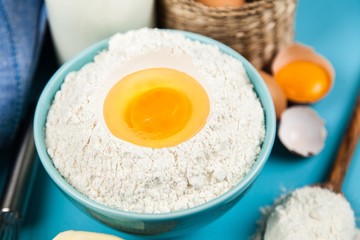 Basic baking ingredients