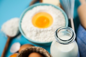 Basic baking ingredients