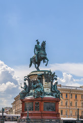 Obraz premium Monument to Nicholas I, Saint Petersburg, Russia
