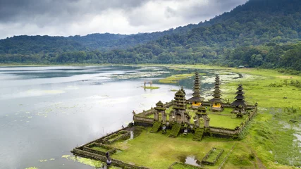Papier Peint photo autocollant Indonésie Aerial view of hindu temple ruins
