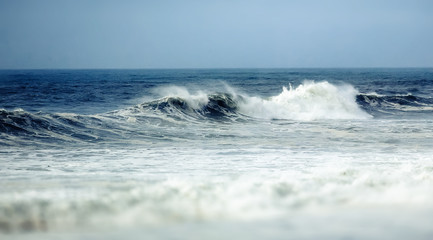 wave in the ocean, beautiful natural abstract background and texture, image tilt shift effect, minimalism