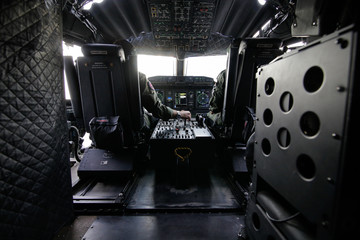 Alenia C2-27J Spartan military aircraft cockpit