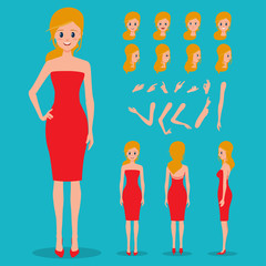 cartoon vector sexy woman creating character.