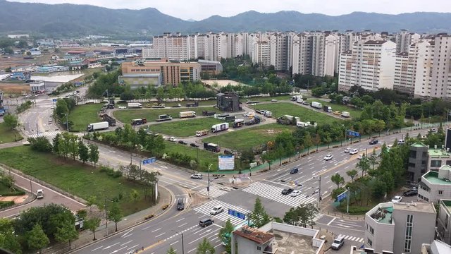 Time lapse traffic at yangju in Korea
