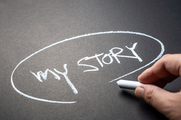 My Story Chalkboard © patpitchaya