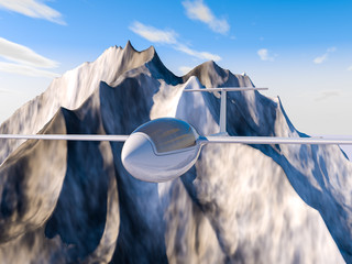 Glider Plane in the Mountains