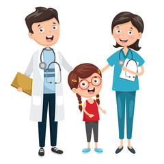 Vector Illustration Of Health Care And Medical