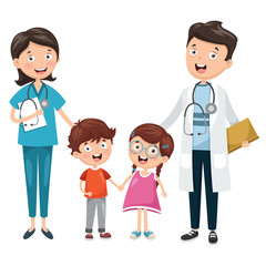 Vector Illustration Of Health Care And Medical