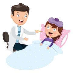 Vector Illustration Of Health Care And Medical