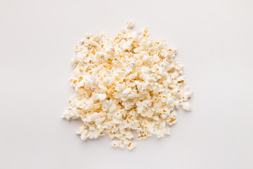 Popcorn heap isolated on white background
