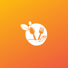 Vector stock logo, abstract natural food vector template.