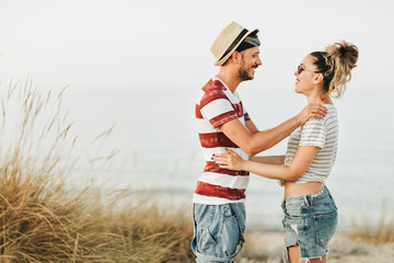 Young couple at the beach