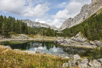 Naklejka na ściany i meble Valley of the seven lakes in Triglav national park during summer