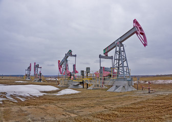 Fototapeta premium The oil pump, industrial equipment