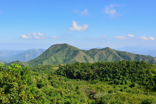 Mountain range over Haiti