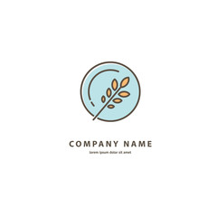 Vector stock logo, abstract natural, healthy, bio food vector template.