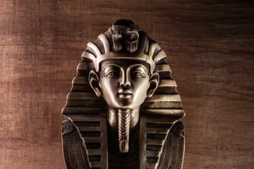 Wandcirkels tuinposter Stenen farao Toetanchamon masker © merydolla