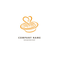 Vector stock logo, abstract pasta vector template.