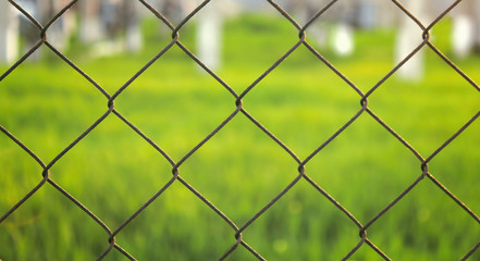 Fototapeta premium Old metal fence background