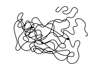 Scribble, abstract line art , vector illustration.