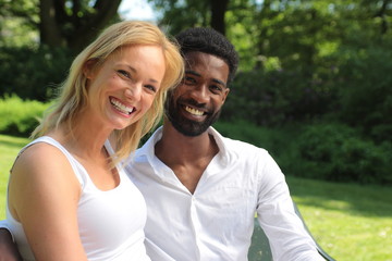 Fototapeta premium Beautiful happy love couple