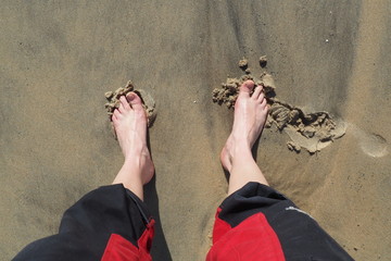 Fuss im Sand