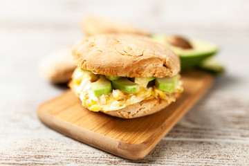 Avocado and egg sandwich