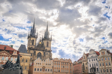 Fototapeta na wymiar Buildings from Old Town of Prague City