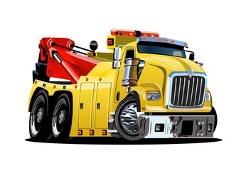 Obraz na płótnie Canvas Cartoon tow truck