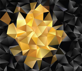 Fototapeta premium Abstract vector polygonal background. Low poly triangular pattern. The best graphic resourse for your design works.