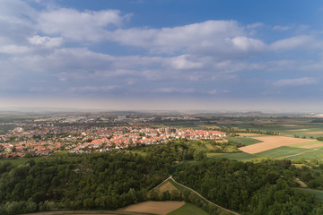 Luftbild mit Blick auf Schwieberdingen in Baden Württemberg